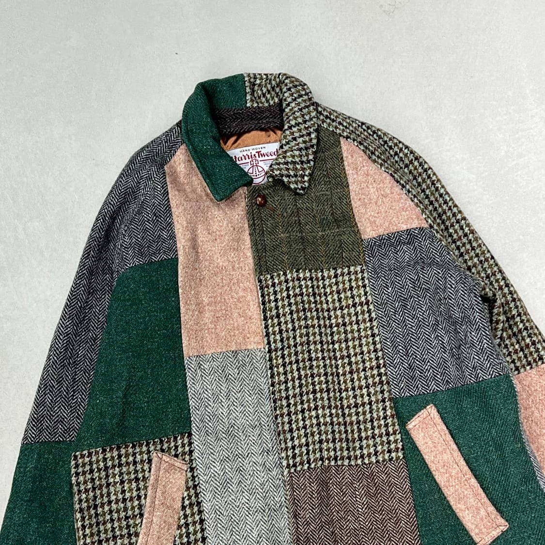 해리스트위드 멀티체크 울코트 s08891 상품이미지3