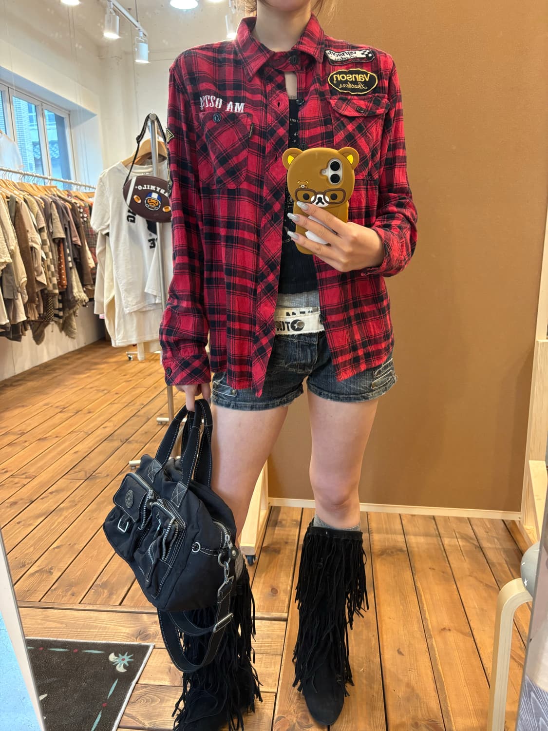 밴슨 패치 셔츠 상품이미지1