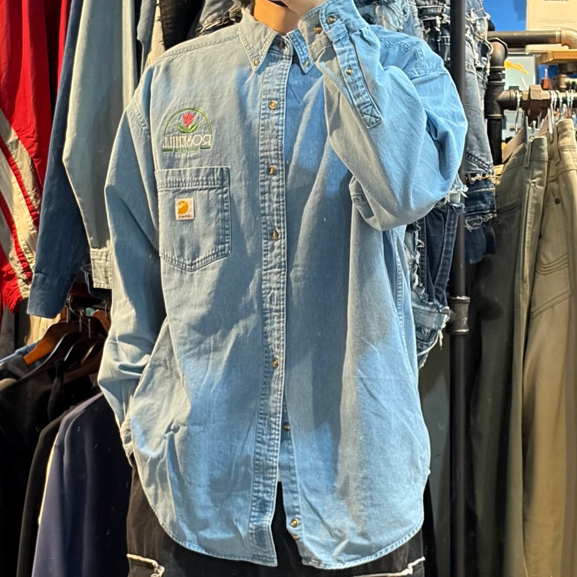 [NO.9] 칼하트 데님 긴팔셔츠 상품이미지4