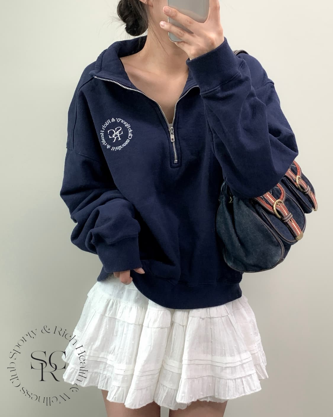 스포티앤리치 반집업 맨투맨 상품이미지1