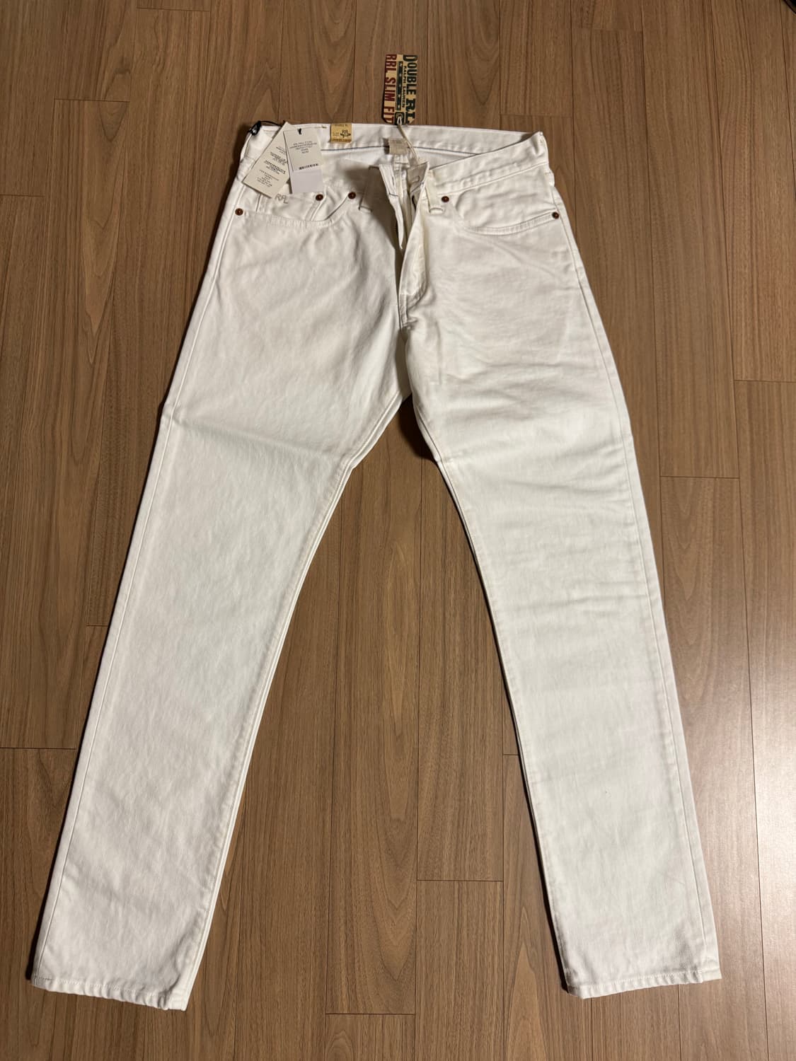 더블알엘(RRL) 슬림핏 화이트 데님 진 30/30 새상품 상품이미지1