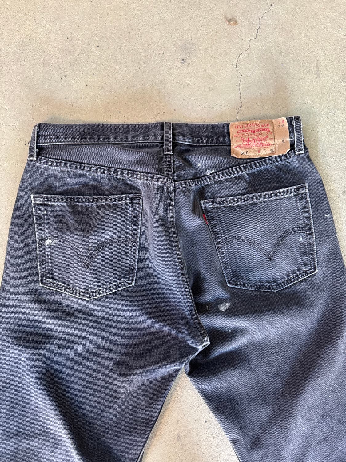 190$ 빈티지 리바이스 501 페인티드 블랙 36 상품이미지5