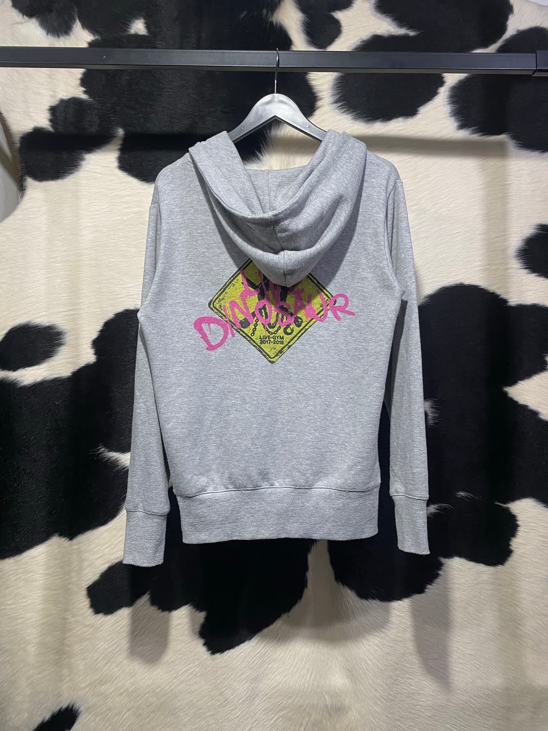 Live dinosaur 백로고 프린팅 디테일 투웨이 후드집업 상품이미지5