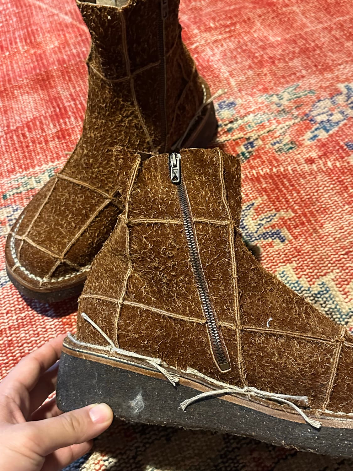 아크네 스튜디오 패치워크 스웨이드 부츠 44 상품이미지4