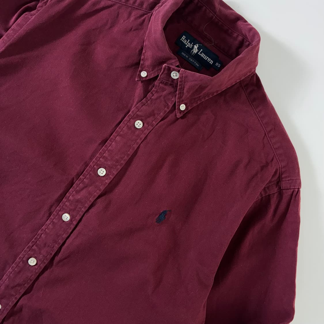 Polo  폴로 랄프로렌 자수 코튼 버건디 셔츠 상품이미지3