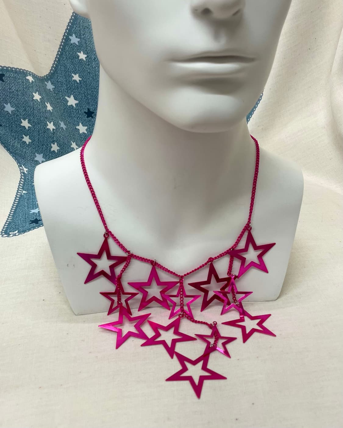 Glossy Multi-Star Pink Necklace 상품이미지2