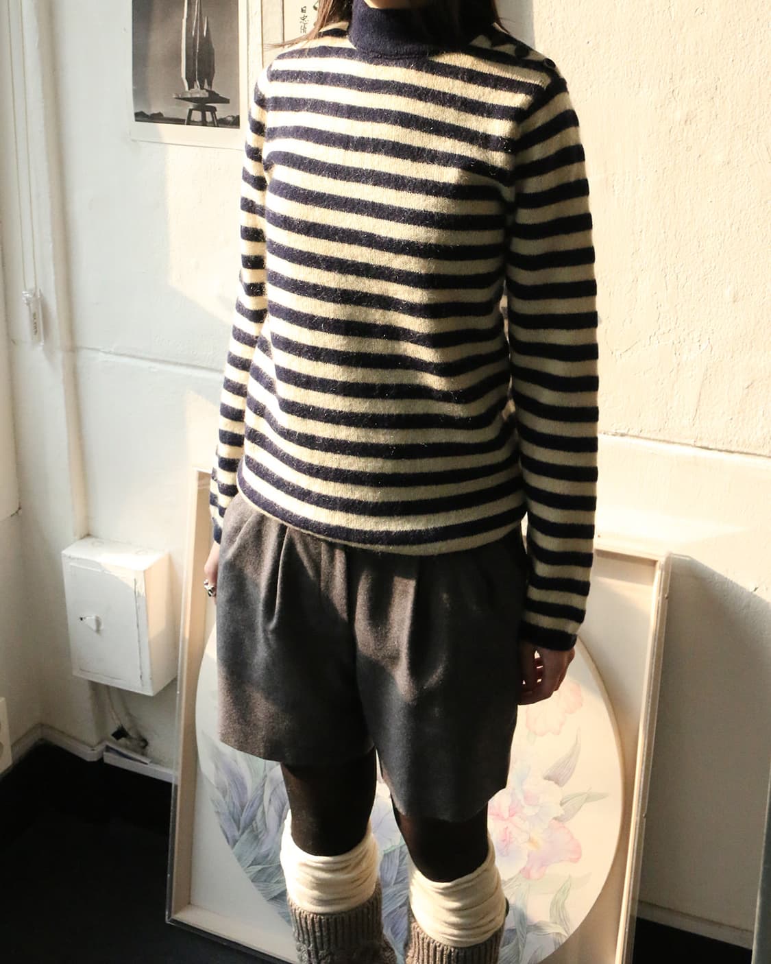 꼼데가르송 멀티 버튼 스트라이프 니트 상품이미지3