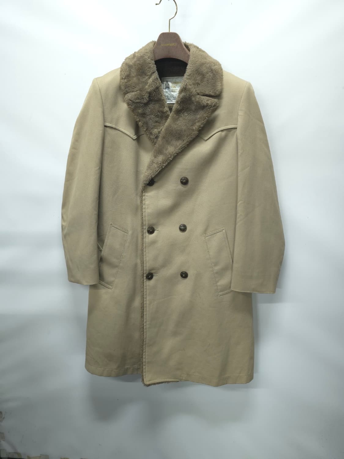런던포그 70's 남성 빈티지 퍼 더블 코트(절대못구함) 상품이미지1