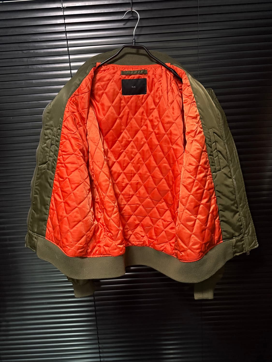 PLAC 플랙 카키 항공 ma1 ma-1 봄버 블루종 L 100 지퍼 상품이미지7