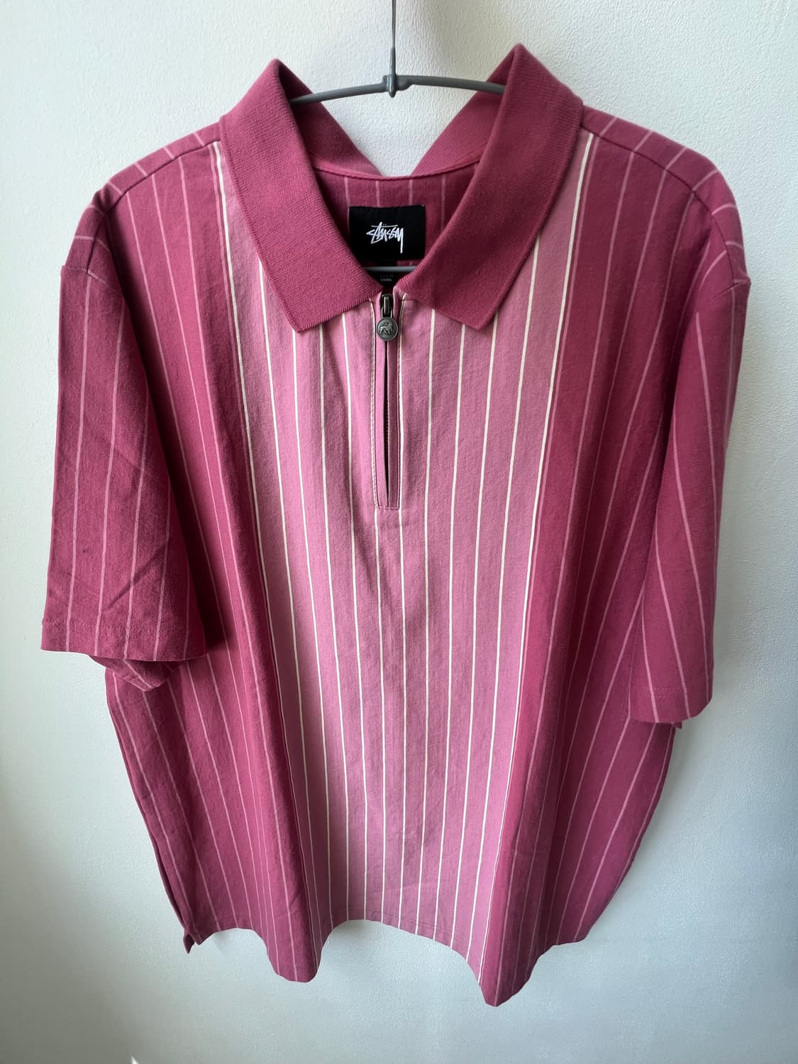 스투시 스트라이프 반집업 폴로티 L 새상품 상품이미지1