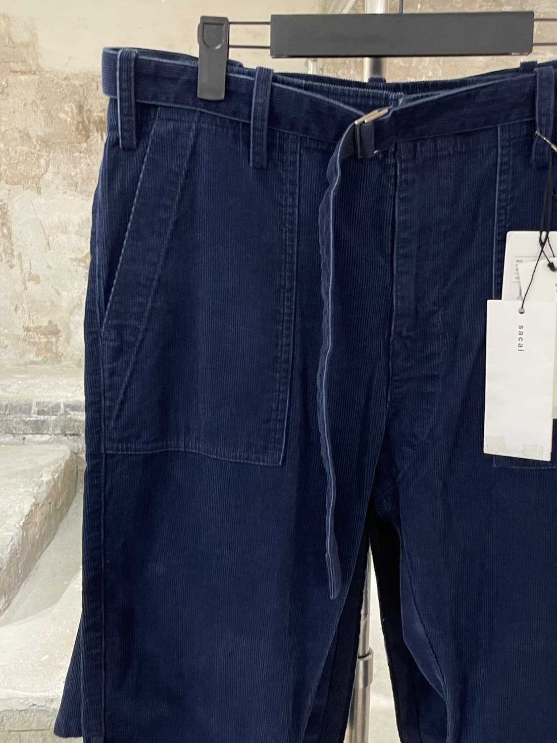 사카이 19A/W 네이비 아프론 코듀로이 팬츠 상품이미지2