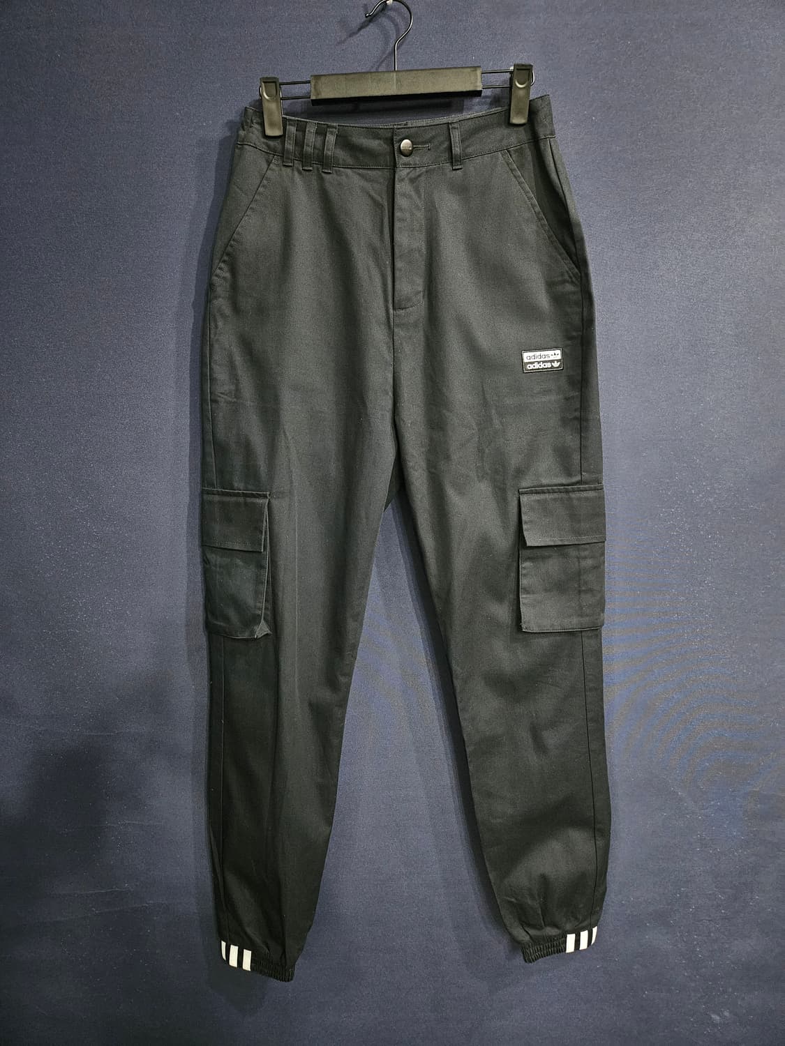 아디다스 블랙네이비 남성 허리 26 카고 조거팬츠  상품이미지1