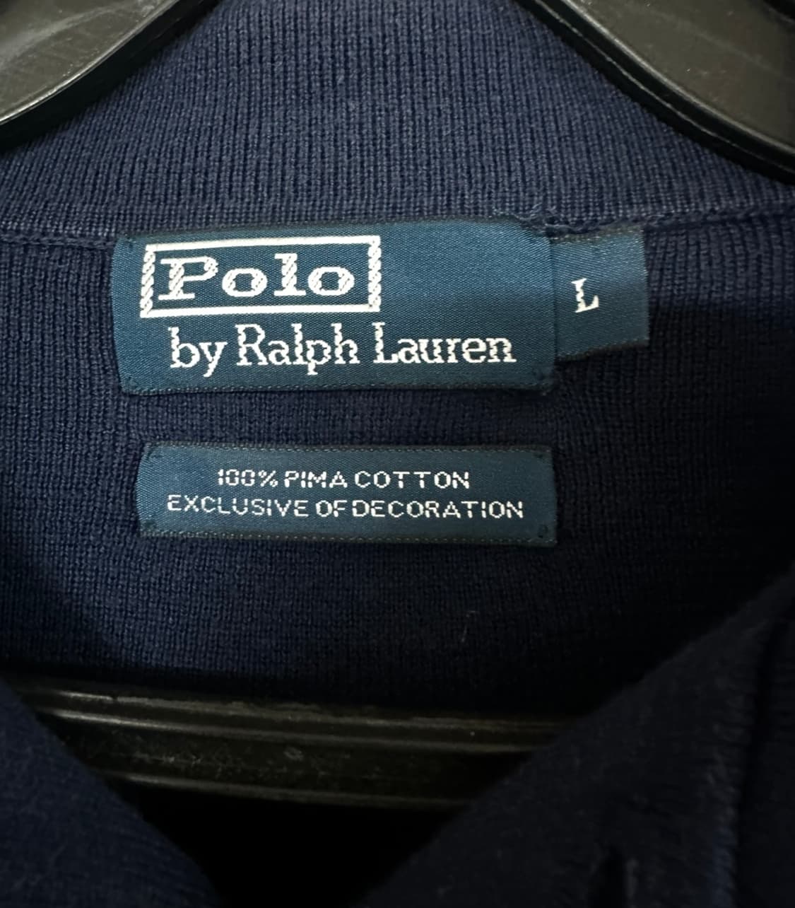 폴로 랄프로렌 네이비 카라 니트 상품이미지4