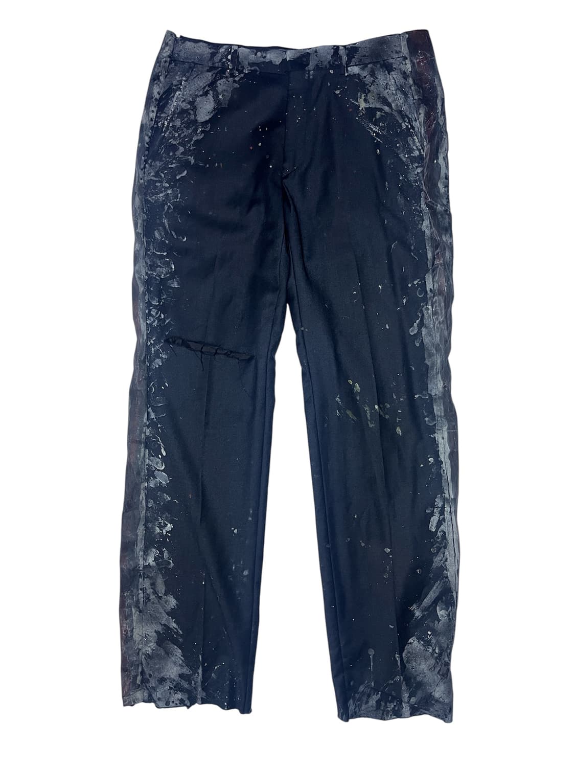 [OS] 빈티지 아카이브 디스트레쓰 페인팅 디제스터 컷 아웃 트라우저 상품이미지1