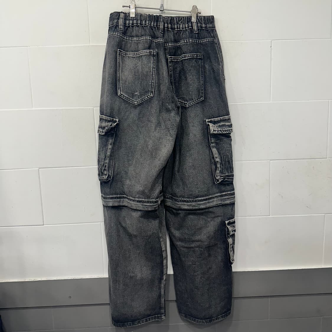 오픈지퍼 워싱 데님팬츠 상품이미지5