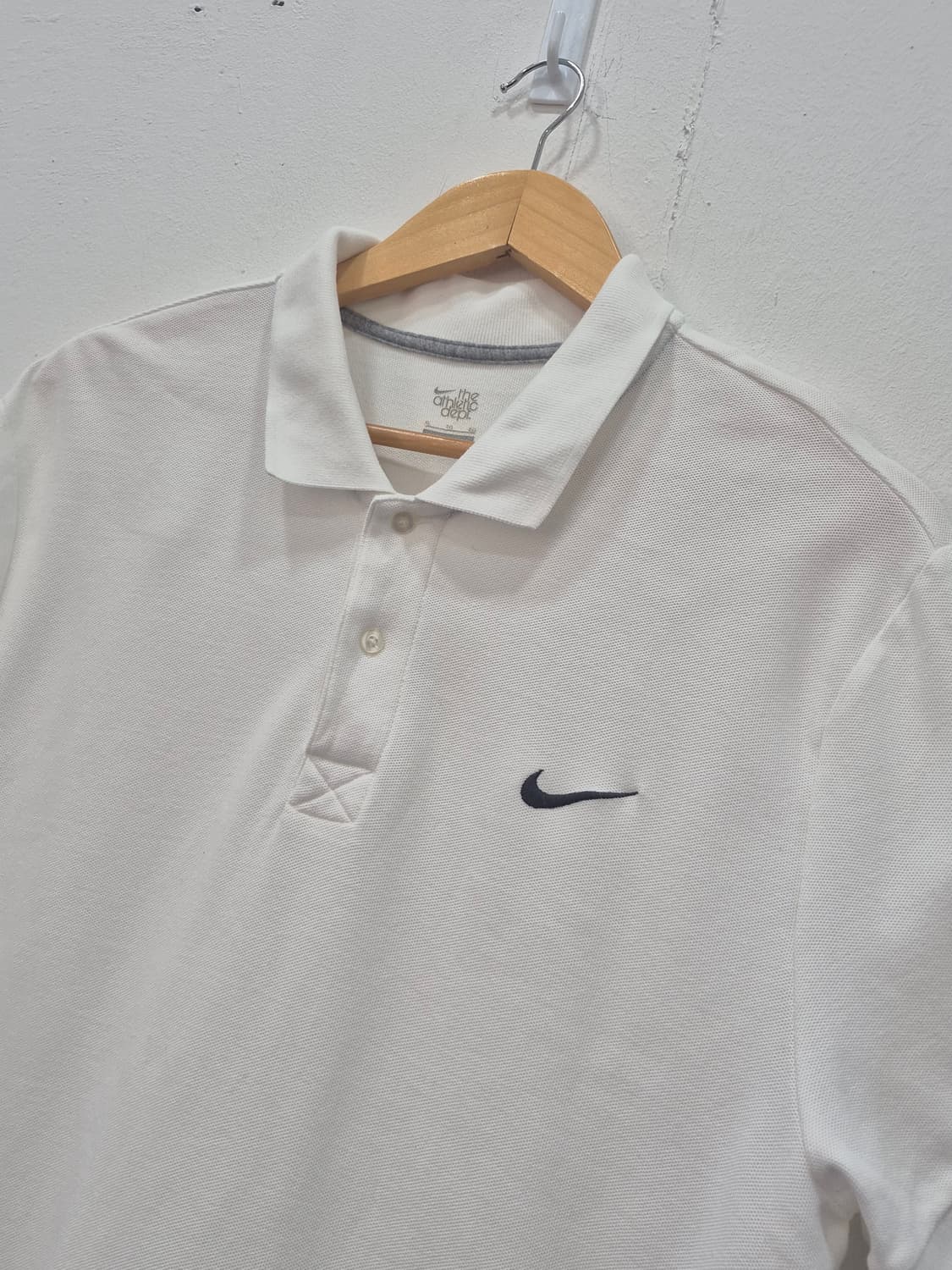 나이키 화이트 코튼 폴로 반팔티 카라티 XL 상품이미지3