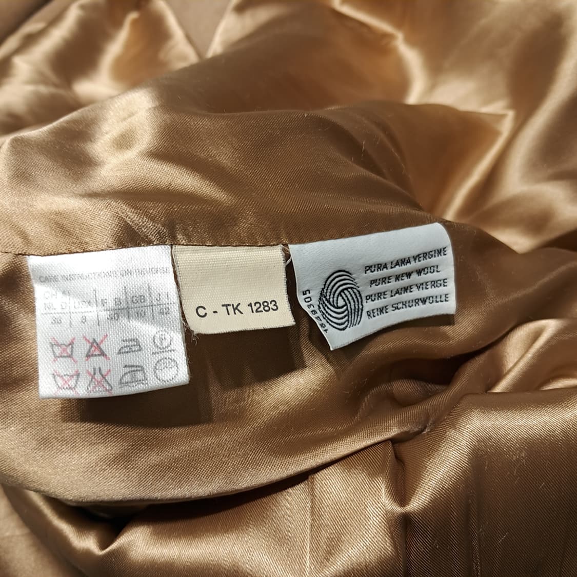 CL284 XL 마렐라 90s 이태리판 울캐시미어 더블 카멜 롱코트 상품이미지5