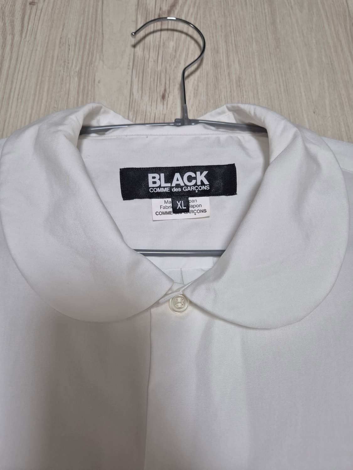 블랙 꼼데가르송 피터팬 카라 라운드 카라 셔츠 XL 상품이미지2