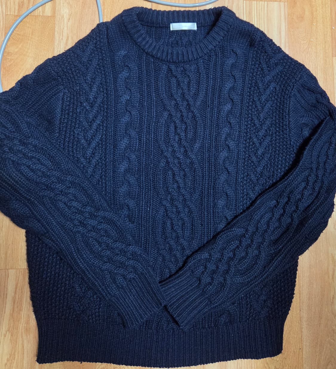 월스와일무브먼트 케이블 니트 네이비 1사이즈 상품이미지2
