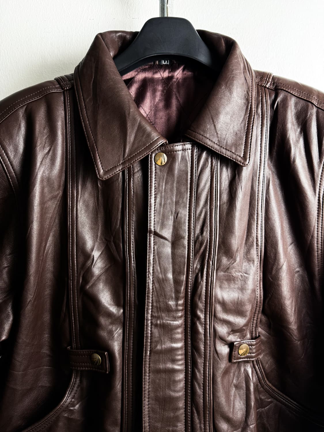  Vintage Sheepskin Leather Bomber jacket 상품이미지4