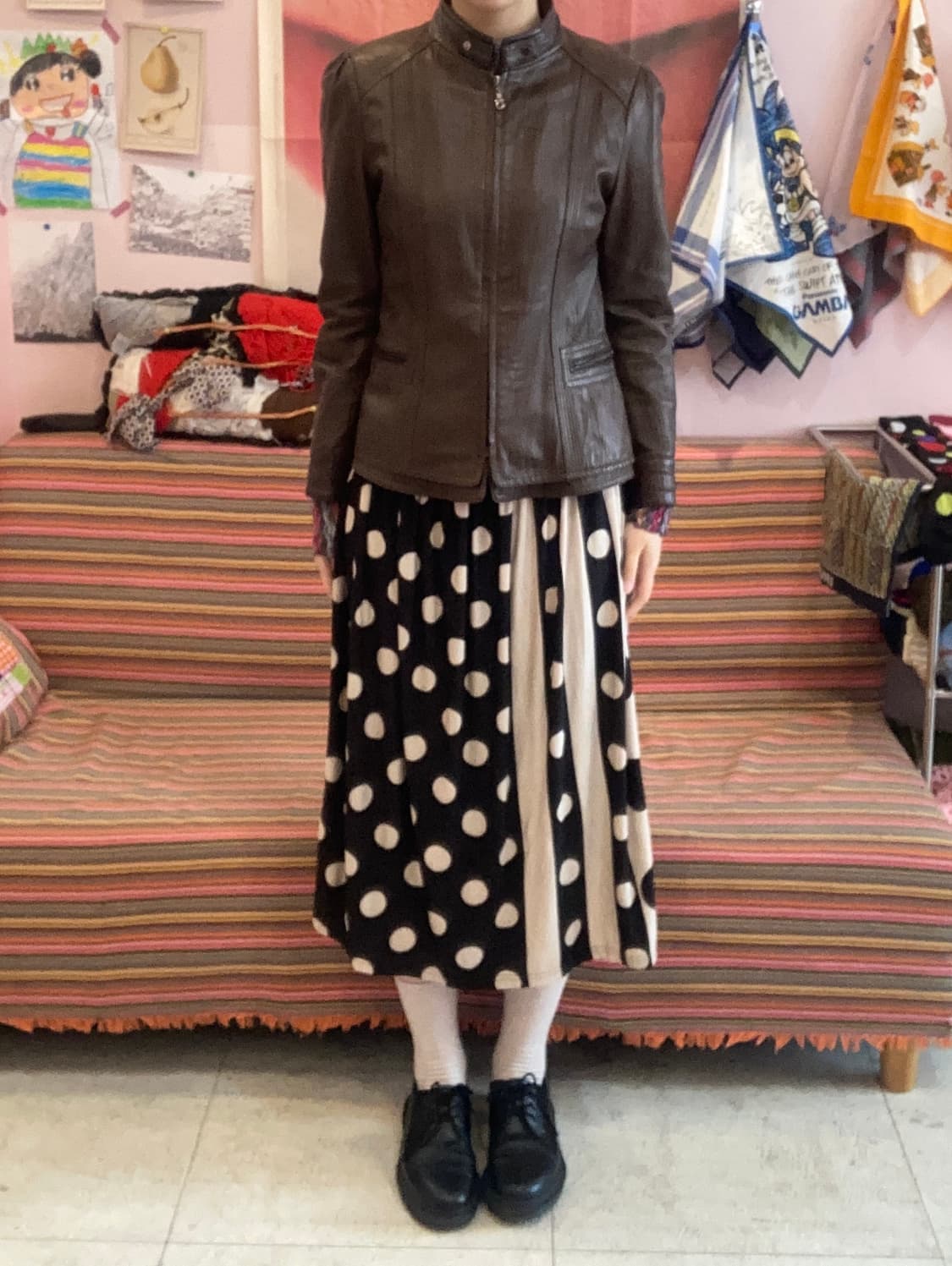 Y2K 브라운 양가죽 자켓 상품이미지1