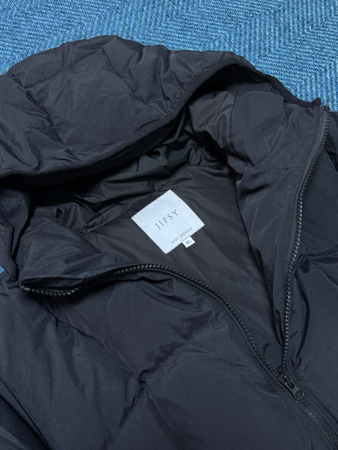 [XL]JIPSY 집시 나일론 구스쉘 다운 패딩 파카 블랙 상품이미지4