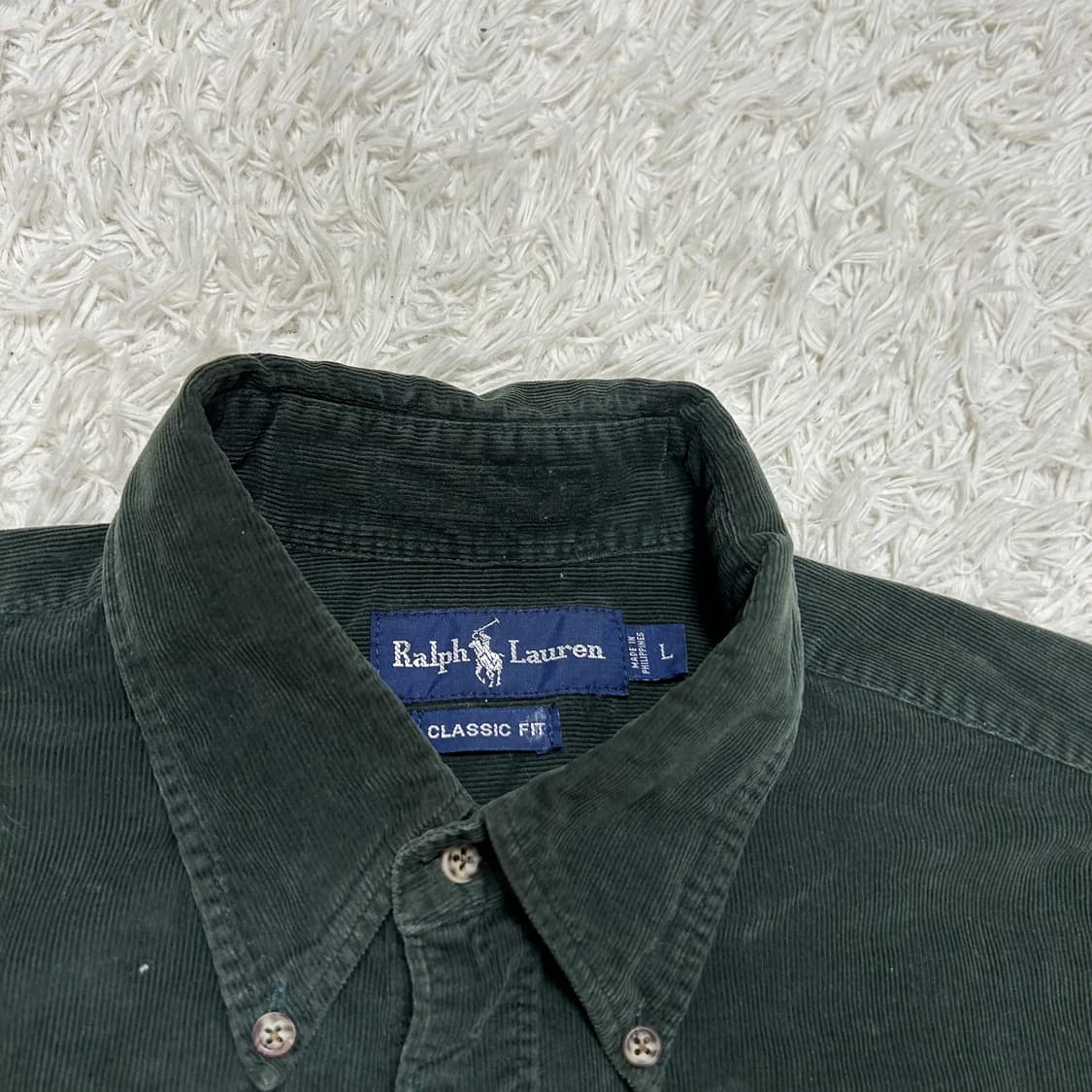 Polo 90s Khaki Corduroy Shirt  상품이미지6