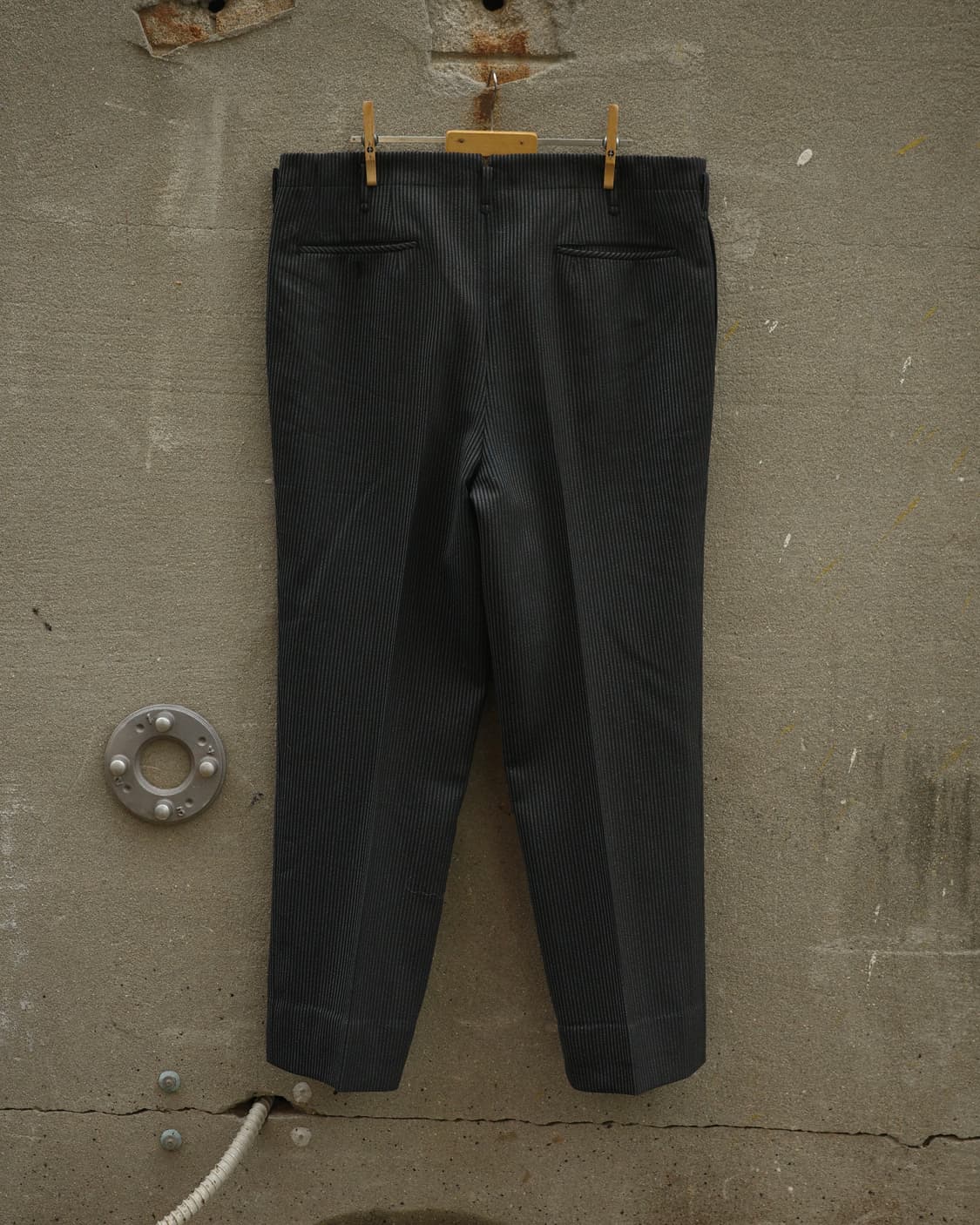 60-70‘s 테일러드 울 스트라이프 슬랙스 상품이미지4