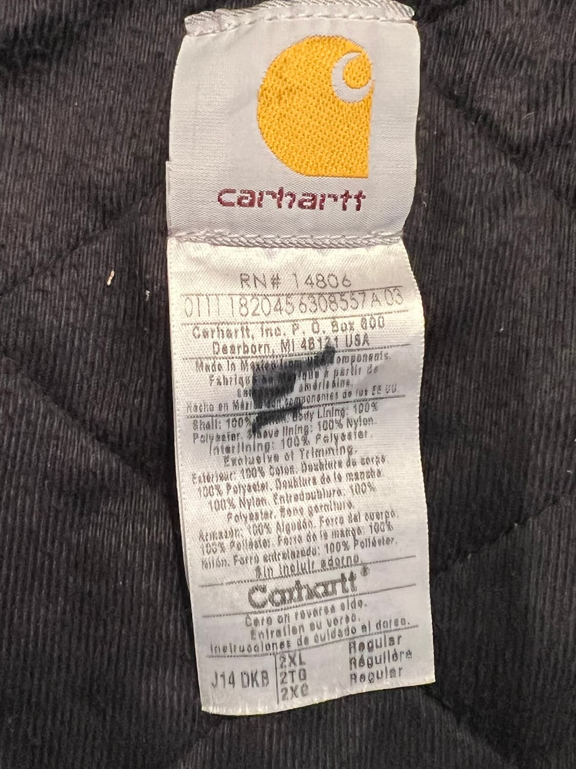 [2XL] 칼하트 산타페 J14 덕 캔버스 DKB 다크브라운 빈티지 자켓 상품이미지7