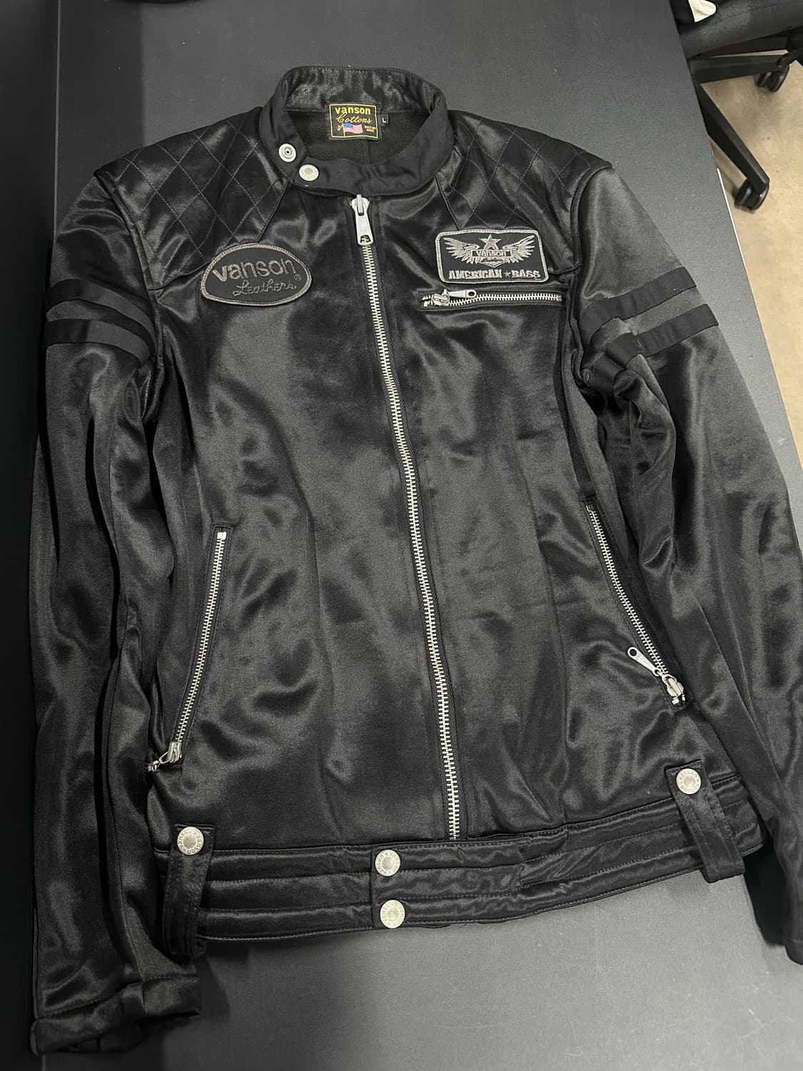 벤슨 스컬자수 넥버클 레이싱 자켓  상품이미지6