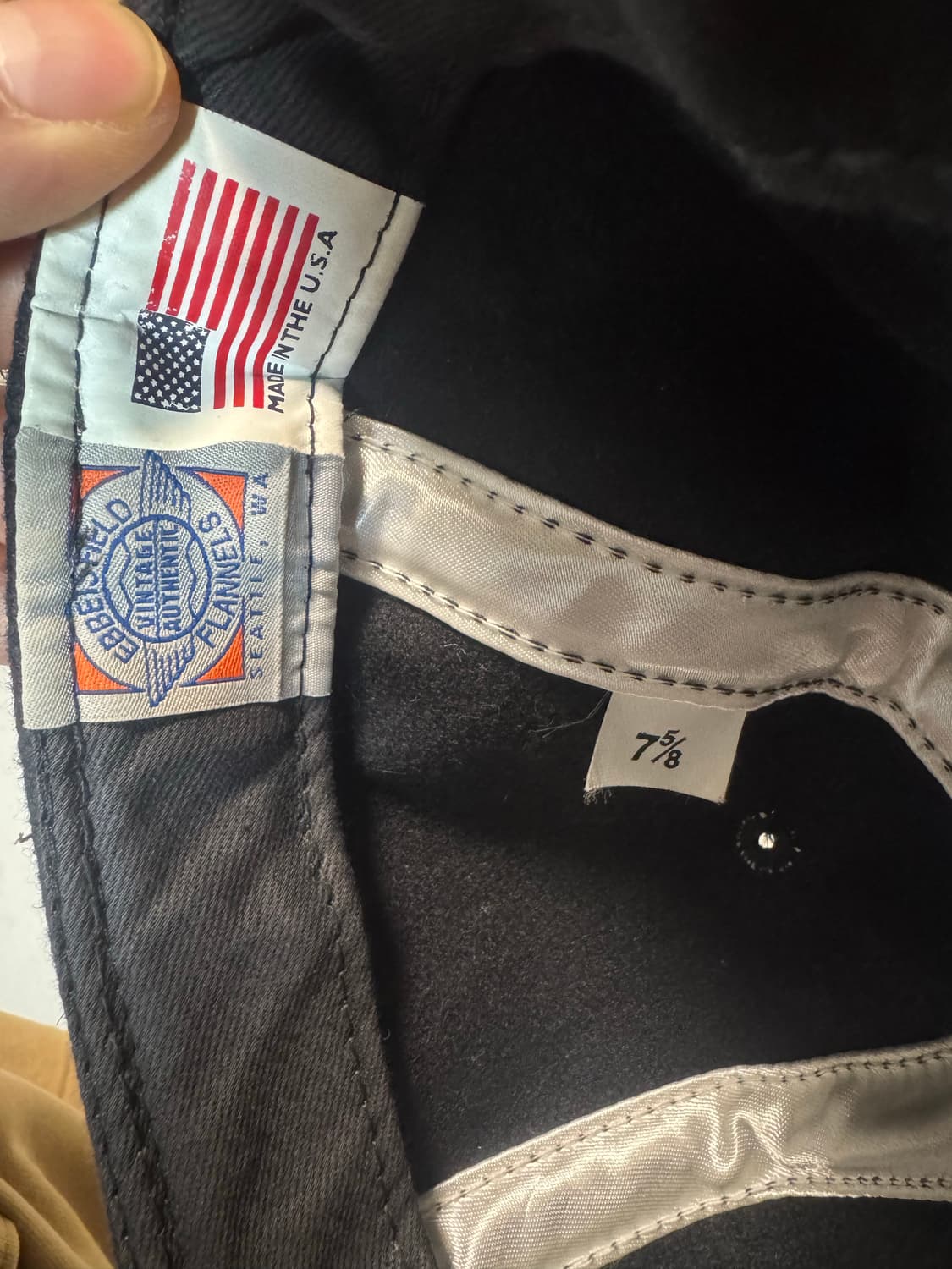 90s 이벳필드 빈티지 스냅백 볼캡 블랙 made in usa 상품이미지4