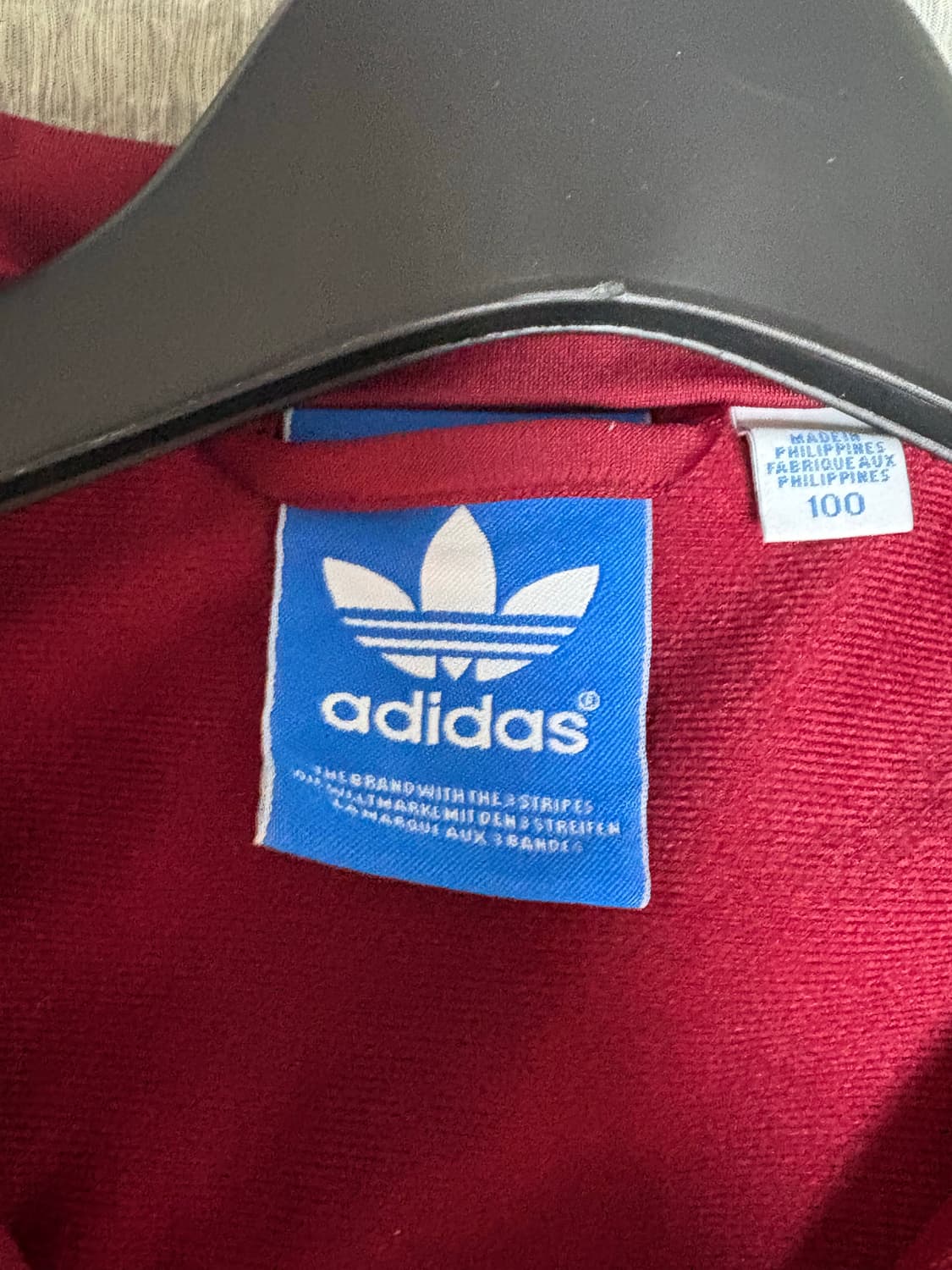 아디다스 파이어버드 져지 버건디 블랙 상품이미지3