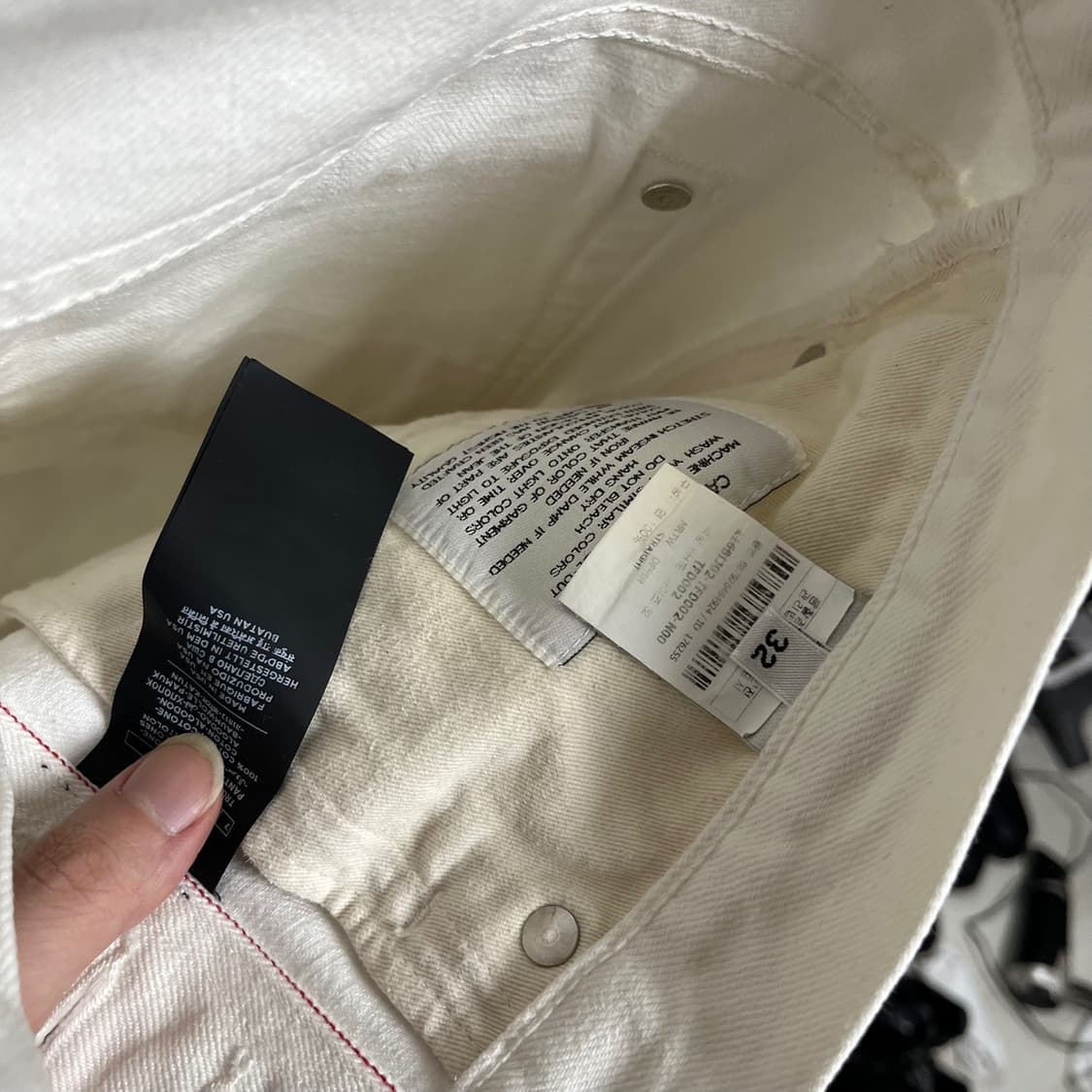 정품 32) 톰포드 가죽 패치 화이트 진 데님 상품이미지6