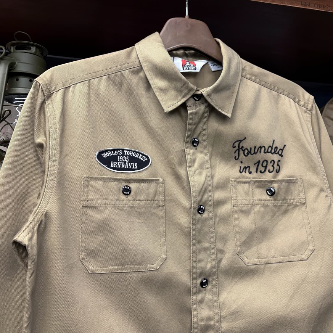 밴 데이비스 덕 캔버스 엠브로이드 패치 코튼 워크셔츠 N652 상품이미지3