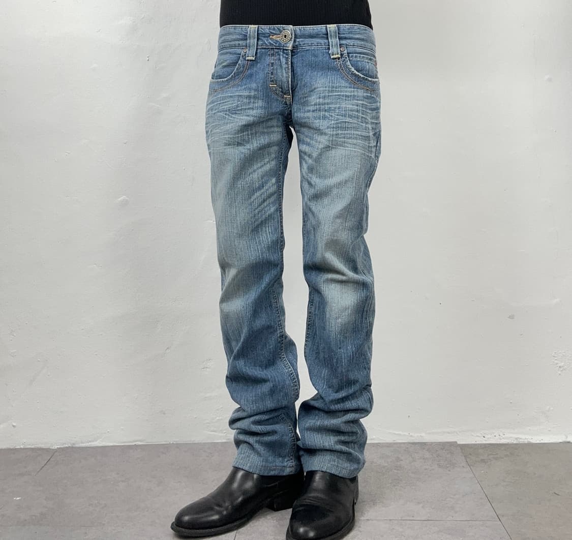 Edwin Miss X-JEANS Distressed Zipper-Poc 상품이미지2