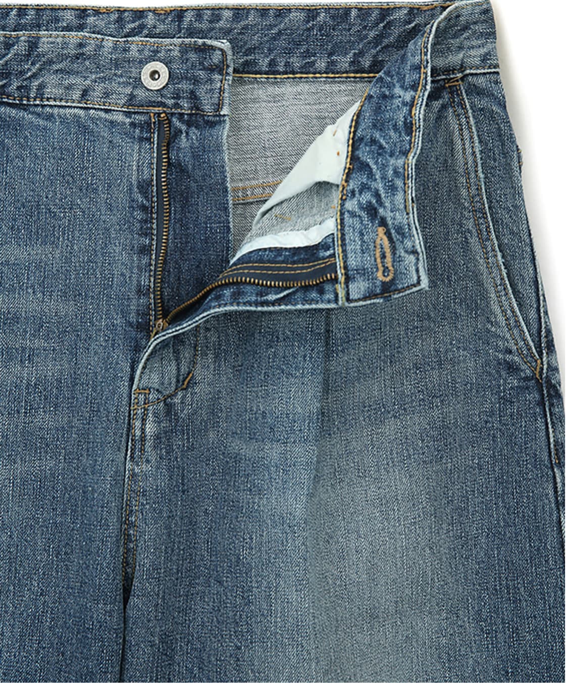 아트이프액츠 원턱 커브 데님팬츠  상품이미지4