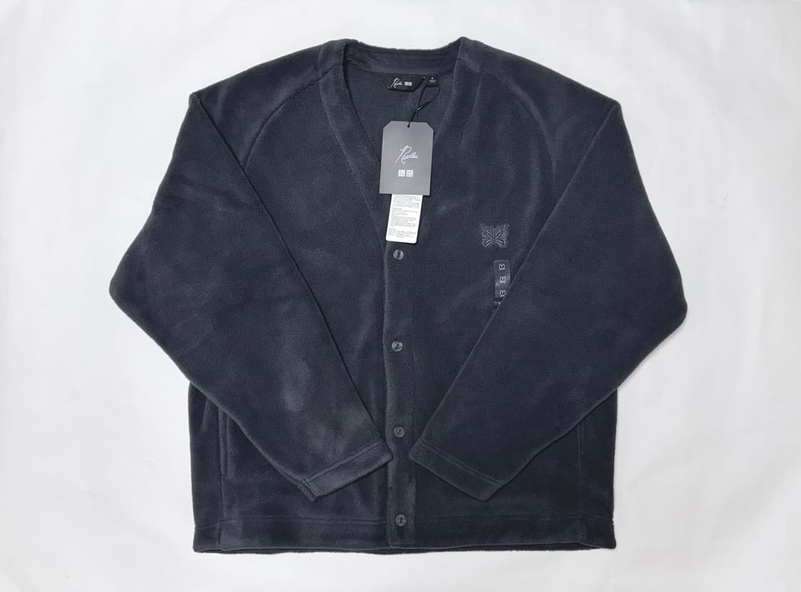 유니클로 x 니들스 플리스 오버사이즈 가디건 다크 그레이 M 상품이미지2