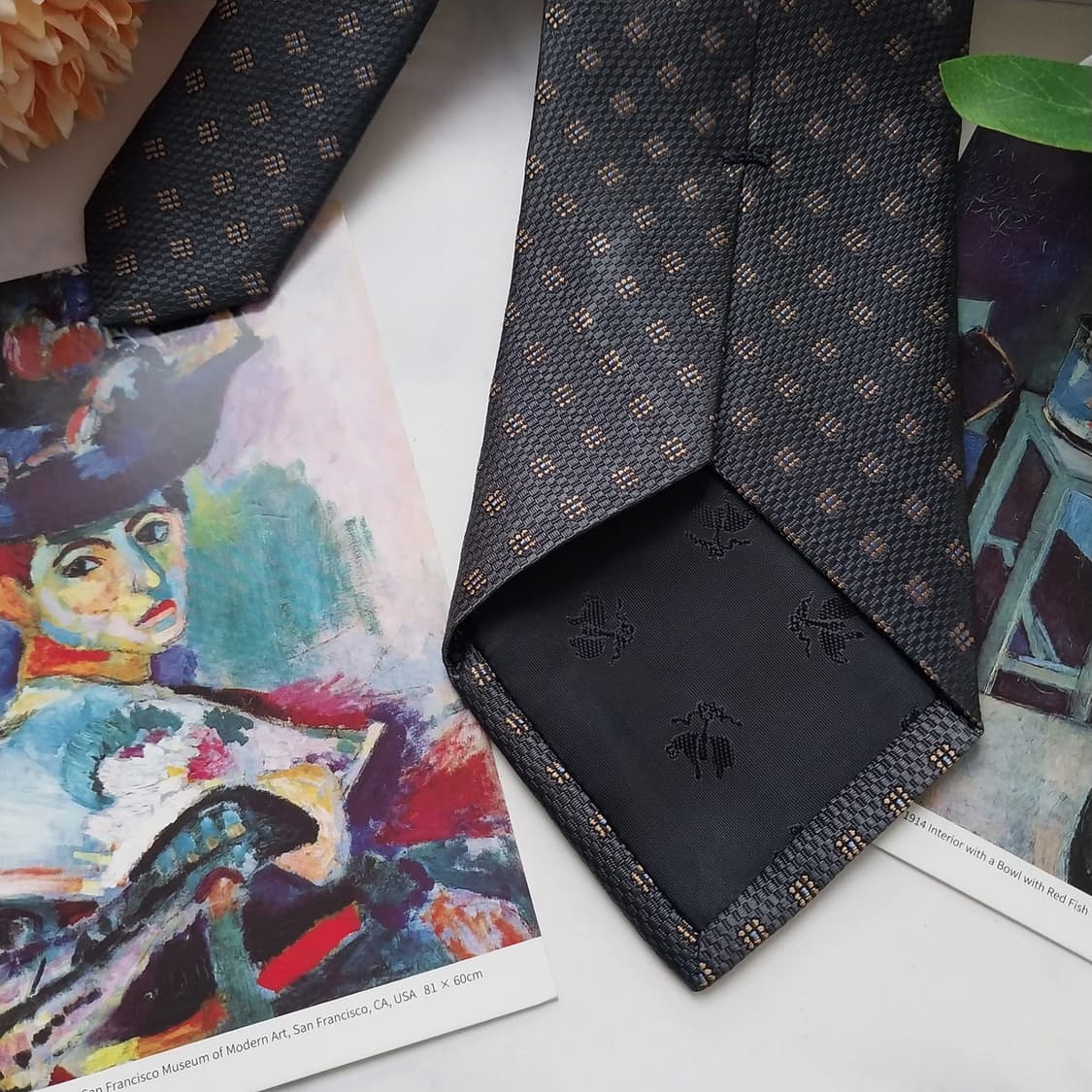 브룩스 브라더스 실크 그레이 자카드 넥타이 8.4cm A+등급 K1484 상품이미지8