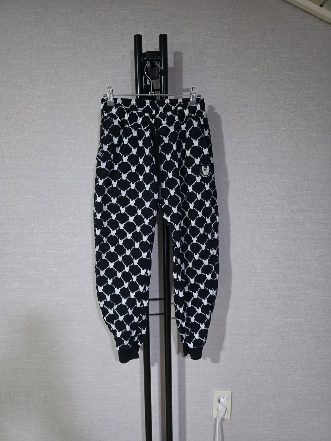 라이프워크 패턴 블랙 기모 트레이닝 세트 XS 상품이미지7