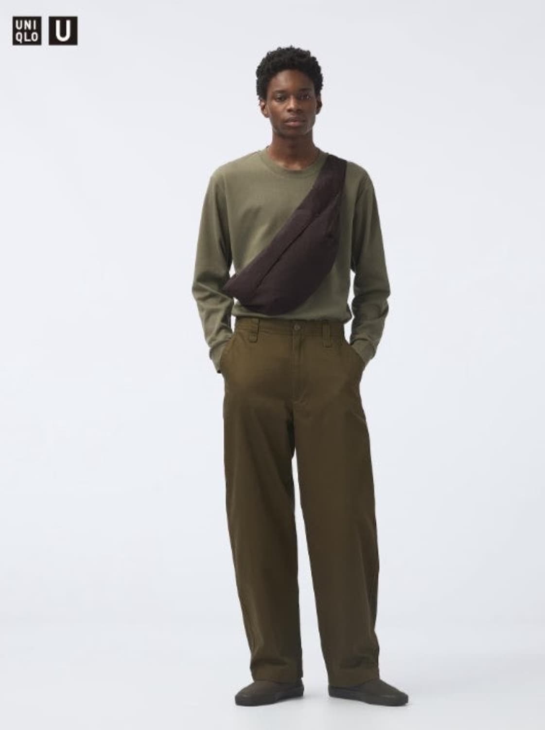 유니클로 U 와이드핏 치노팬츠 38다크브라운 82 상품이미지1