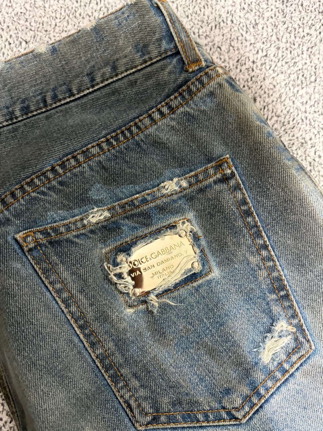 돌체앤가바나 디스트로이드 워싱 데님 진 상품이미지3