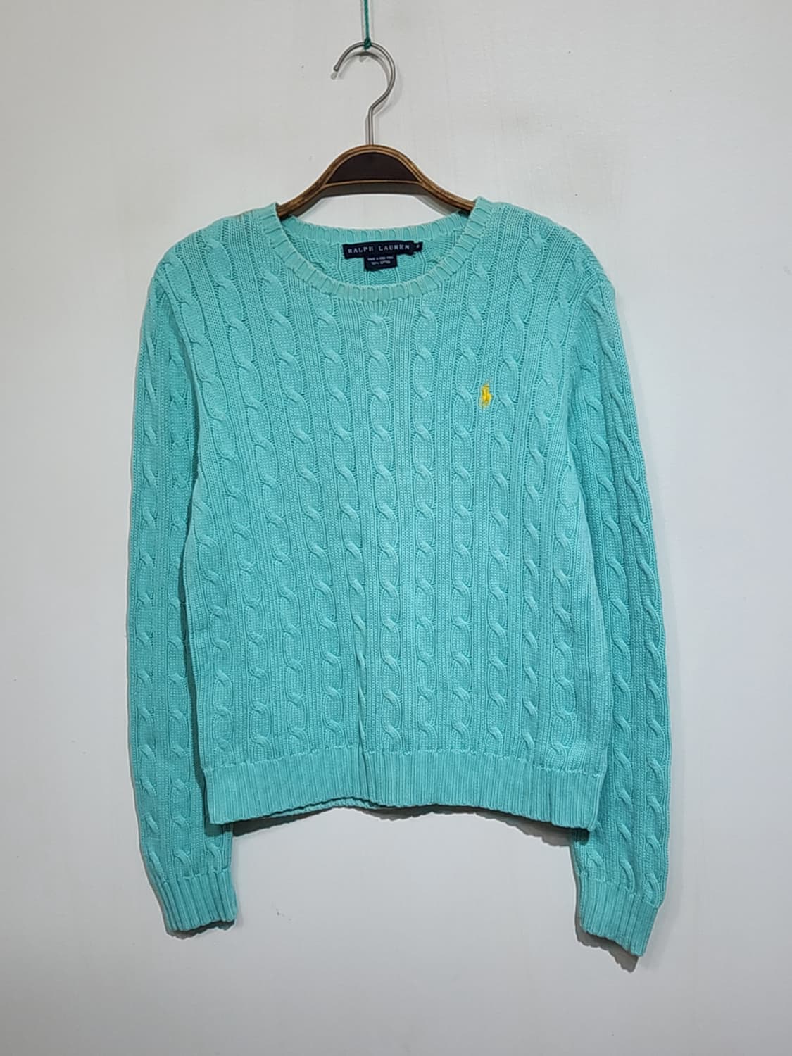 (M) 랄프로렌 폴로 꽈배기 니트 파스텔 케이블 스웨터  상품이미지1