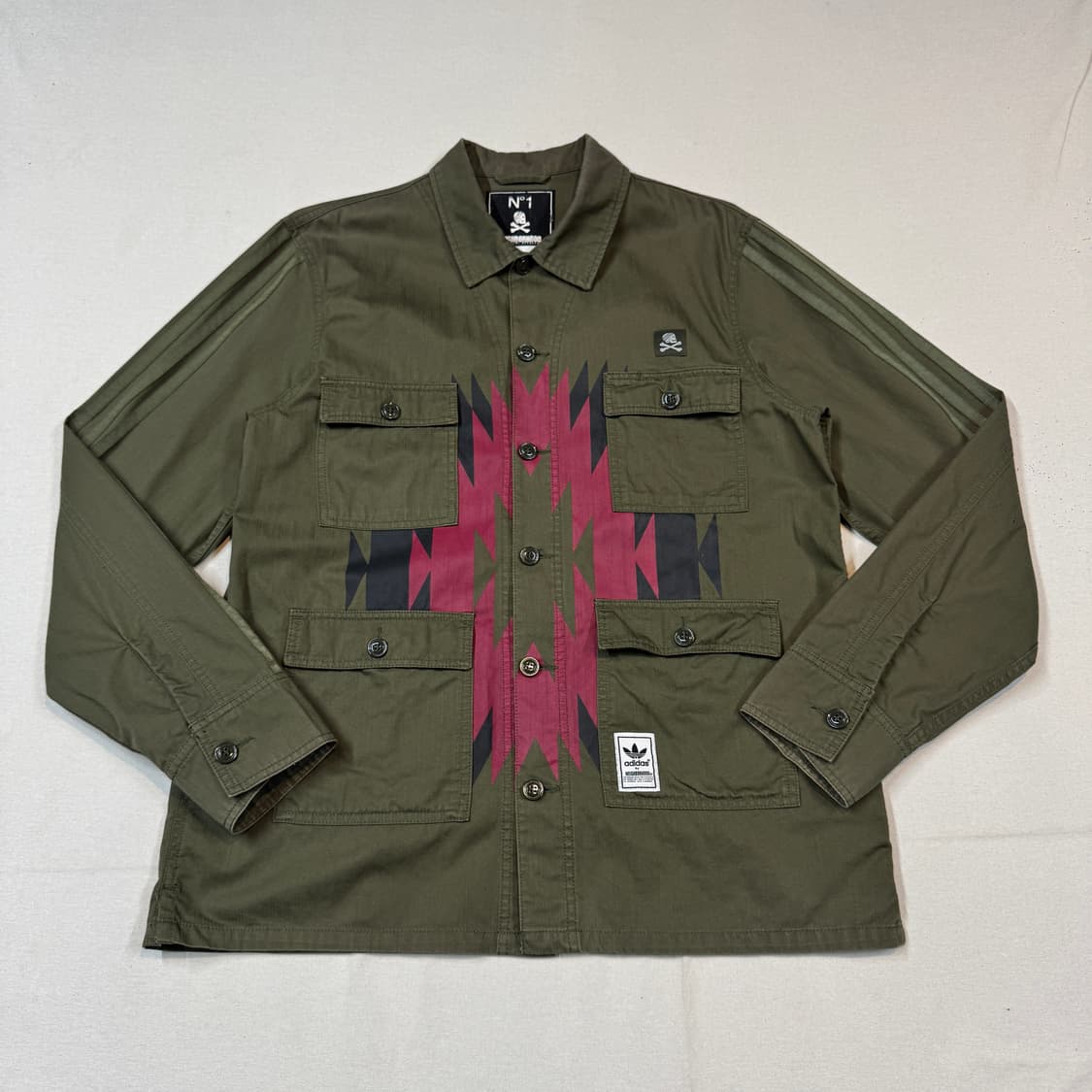 XL) 아디다스 x 네이버후드 나바호 밀리터리 셔츠 자켓 상품이미지1