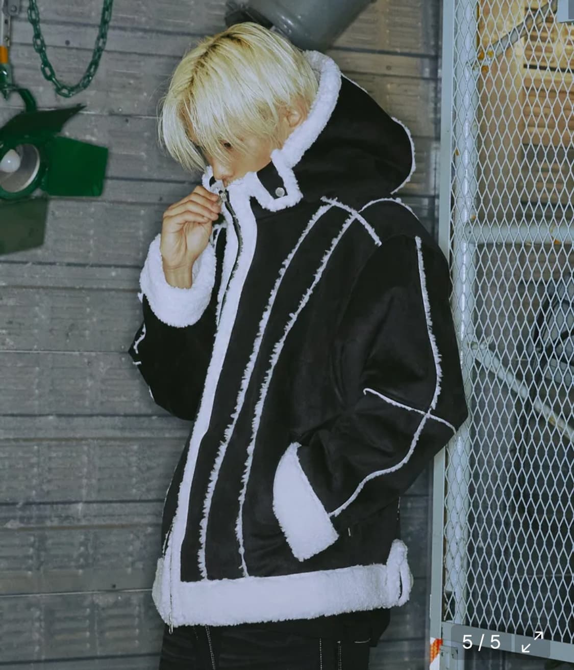 로맨틱크라운 무스탕 모터사이클 무톤자켓 블랙 상품이미지3