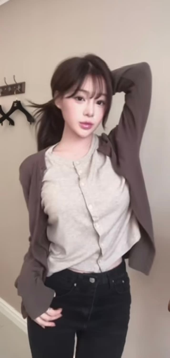 페인오어플레져 2way 가디건 (브라운) 상품이미지2