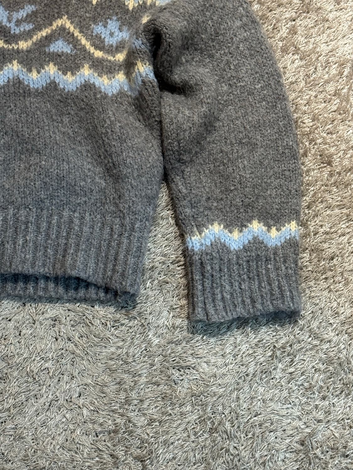 grove 그로브스토어 노르딕 아가일 패턴 카라넥 니트 상품이미지5