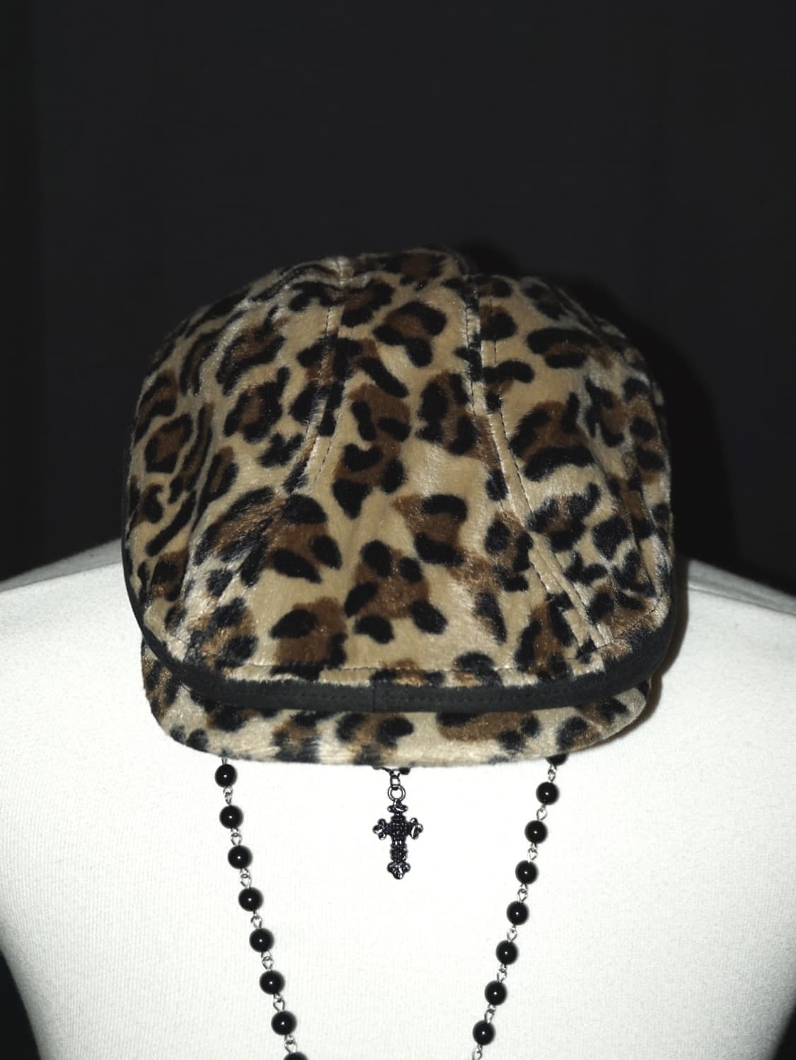 leopard suede hunting cap  상품이미지2