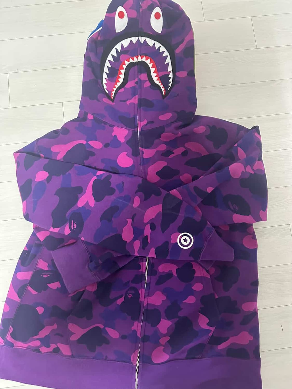 베이프 퍼플 후드집업 상품이미지1