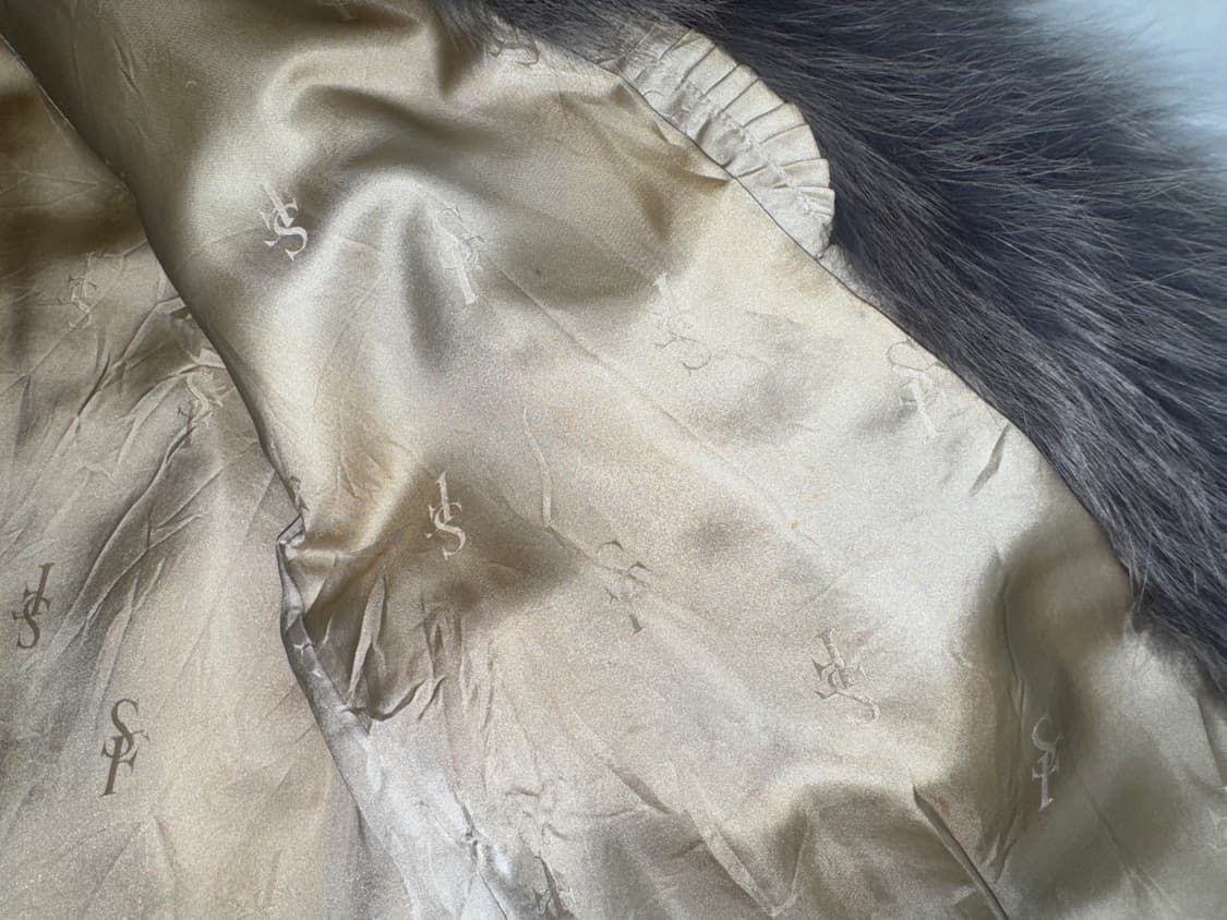 그레이 차콜 믹스 퍼 빈티지 퍼자켓 상품이미지7