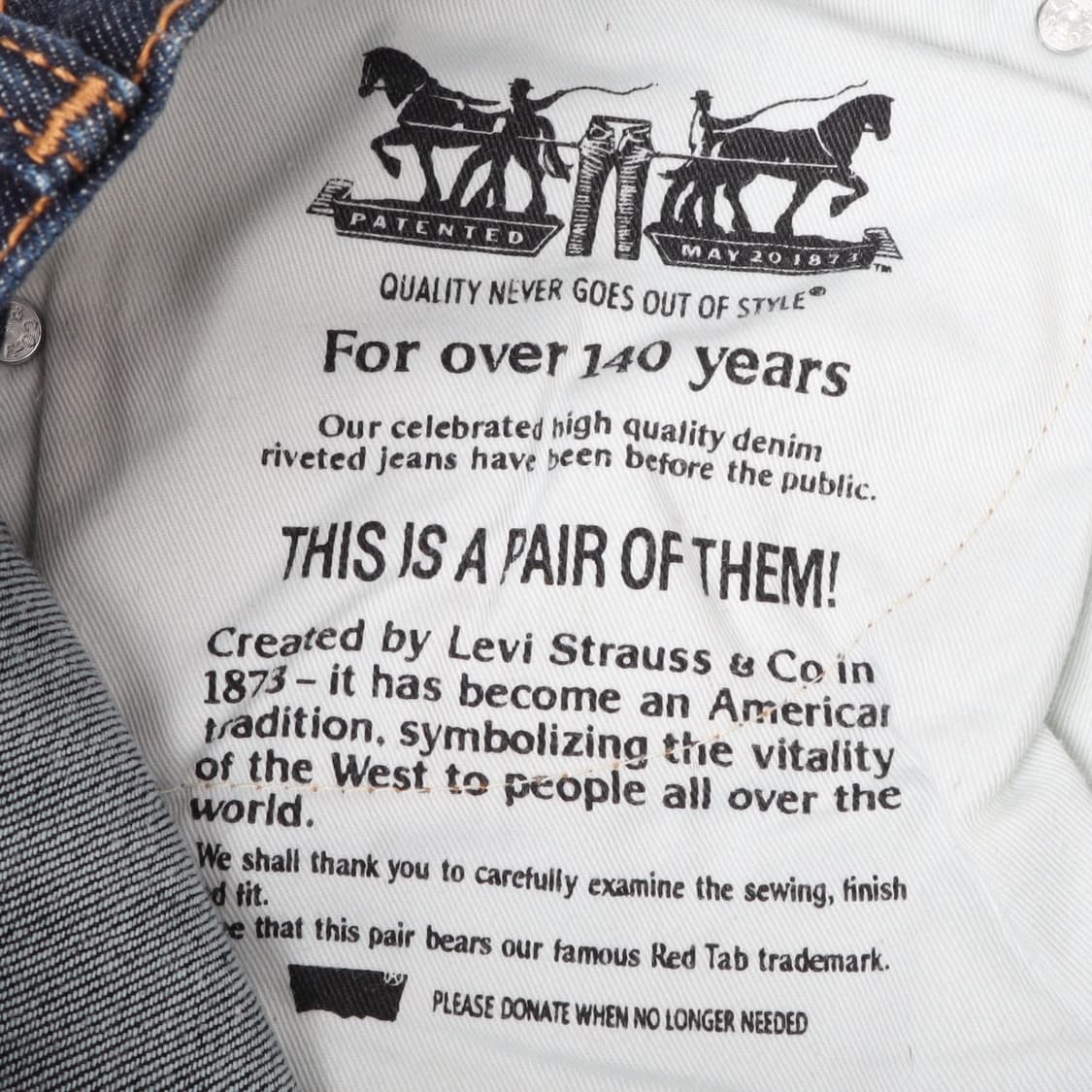 리바이스 511 140years 데님팬츠 상품이미지9